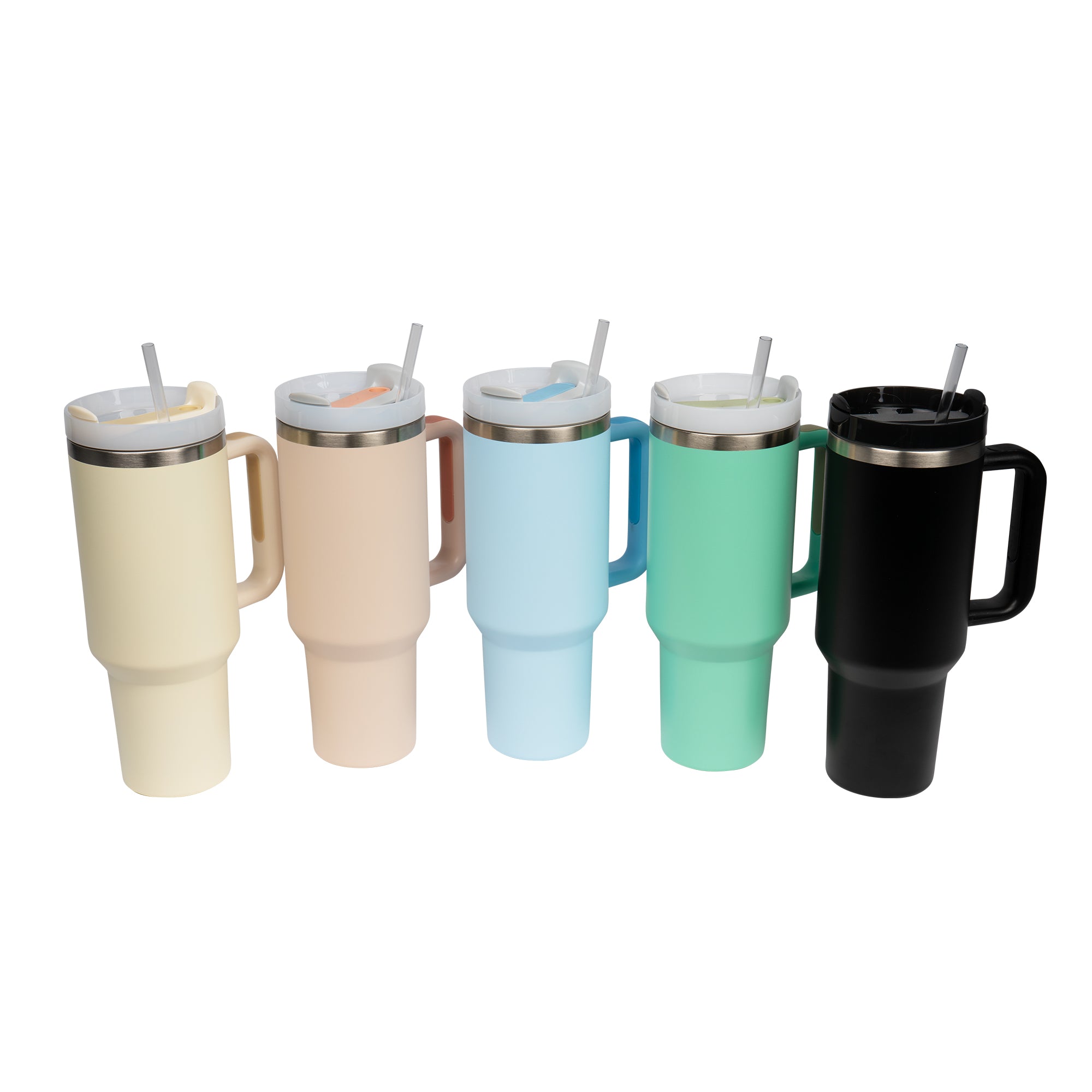 Edelstahl-Thermo-Becher mit Griff und Deckel 40oz 1,2 Liter für Laser & UV Druck