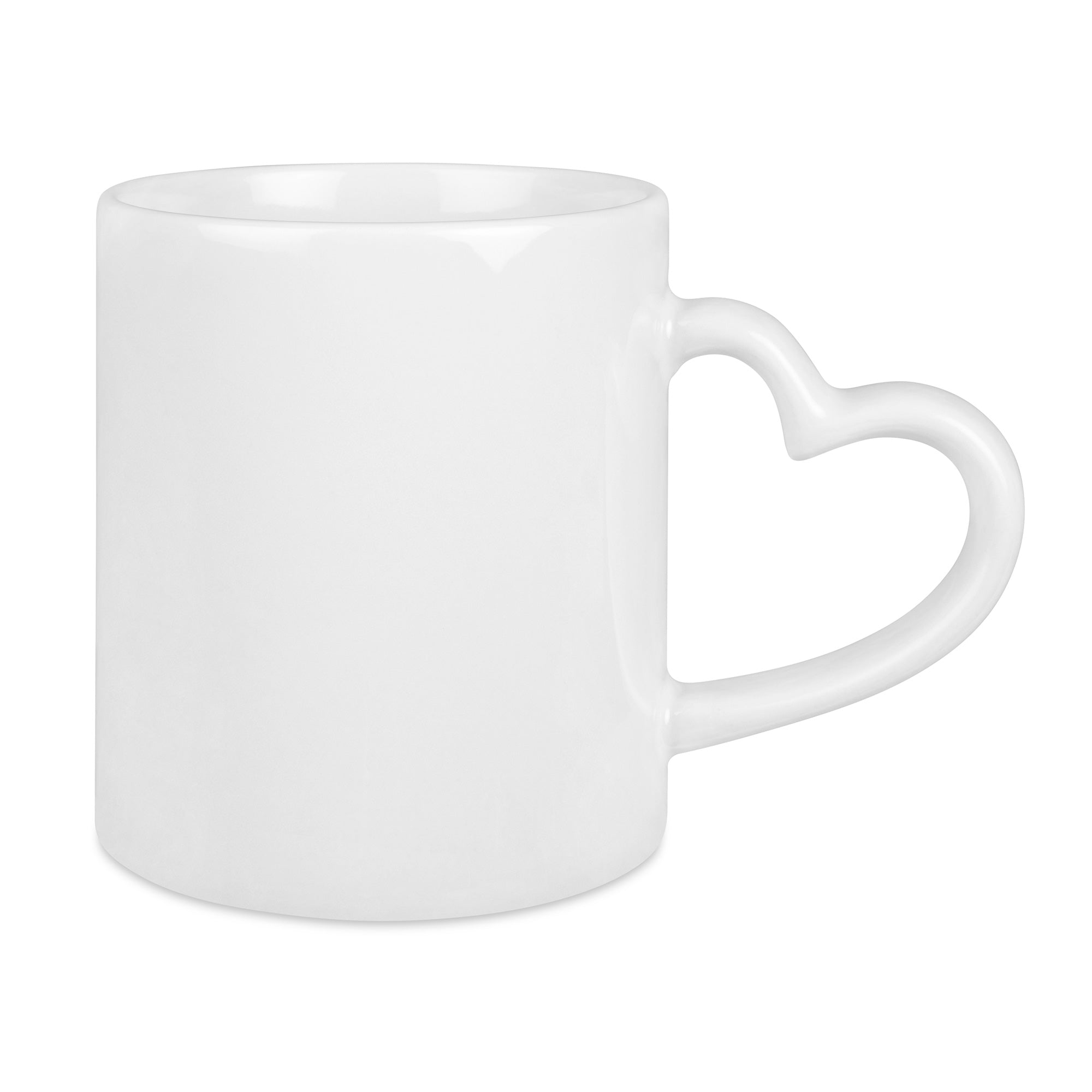 Tasse mit Herz-Henkel Partnertasse Sublimation Sublimationsdruck Rohling