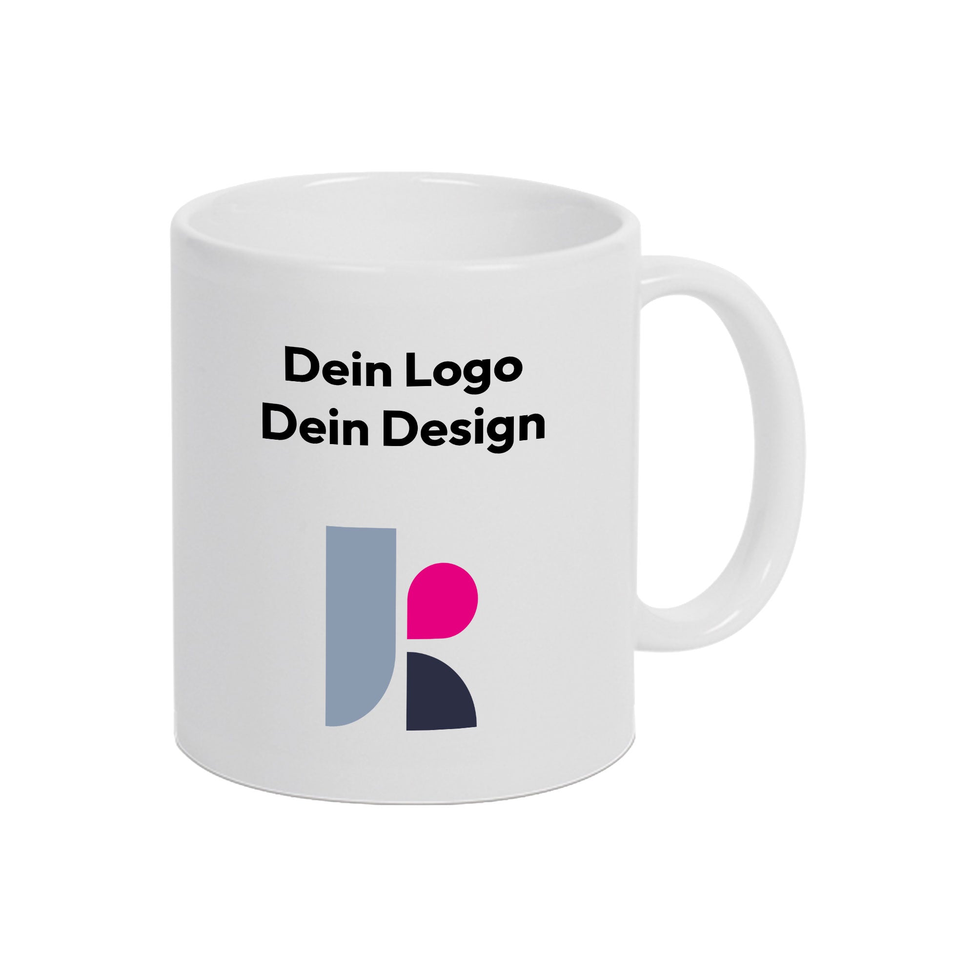 Keramiktasse mit eigenem Druck – 330 ml, weiß glänzend, bedruckt in brillanter Fotoqualität