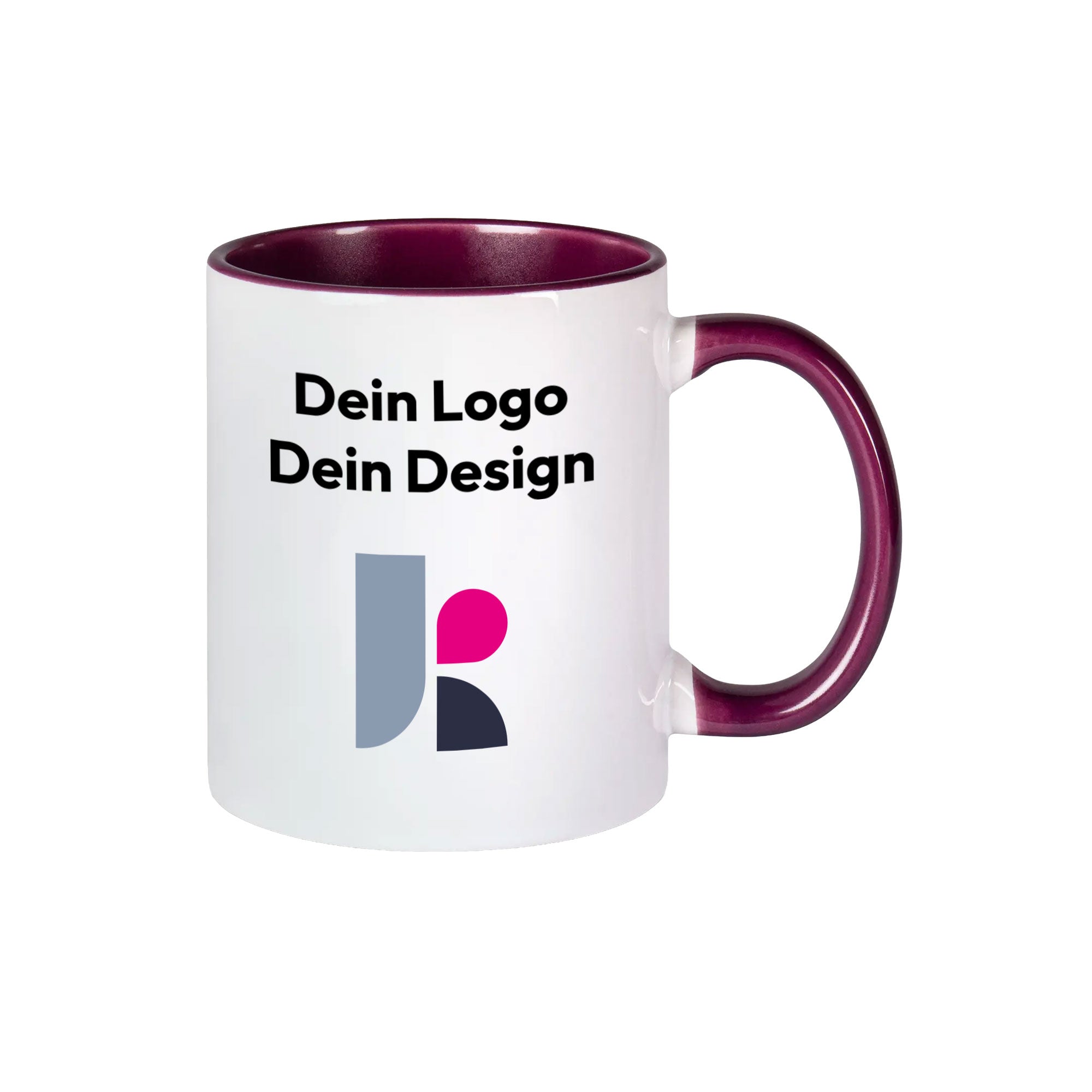 Two Tone Keramiktasse mit Fotodruck 330 ml, 14 Farben, sublimiert