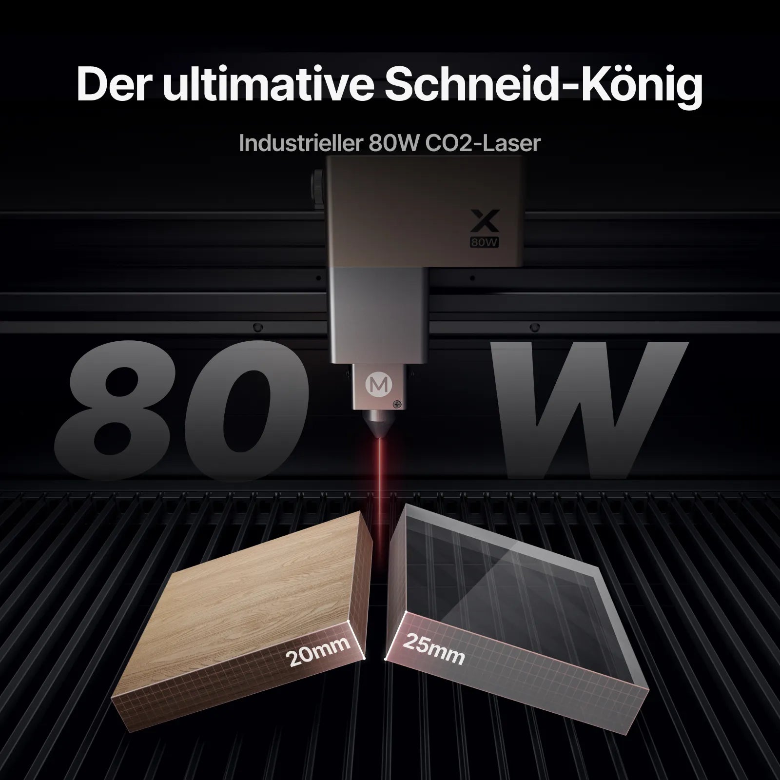 xTool P3 80 W CO2-Laser mit intelligenter Automatisierung