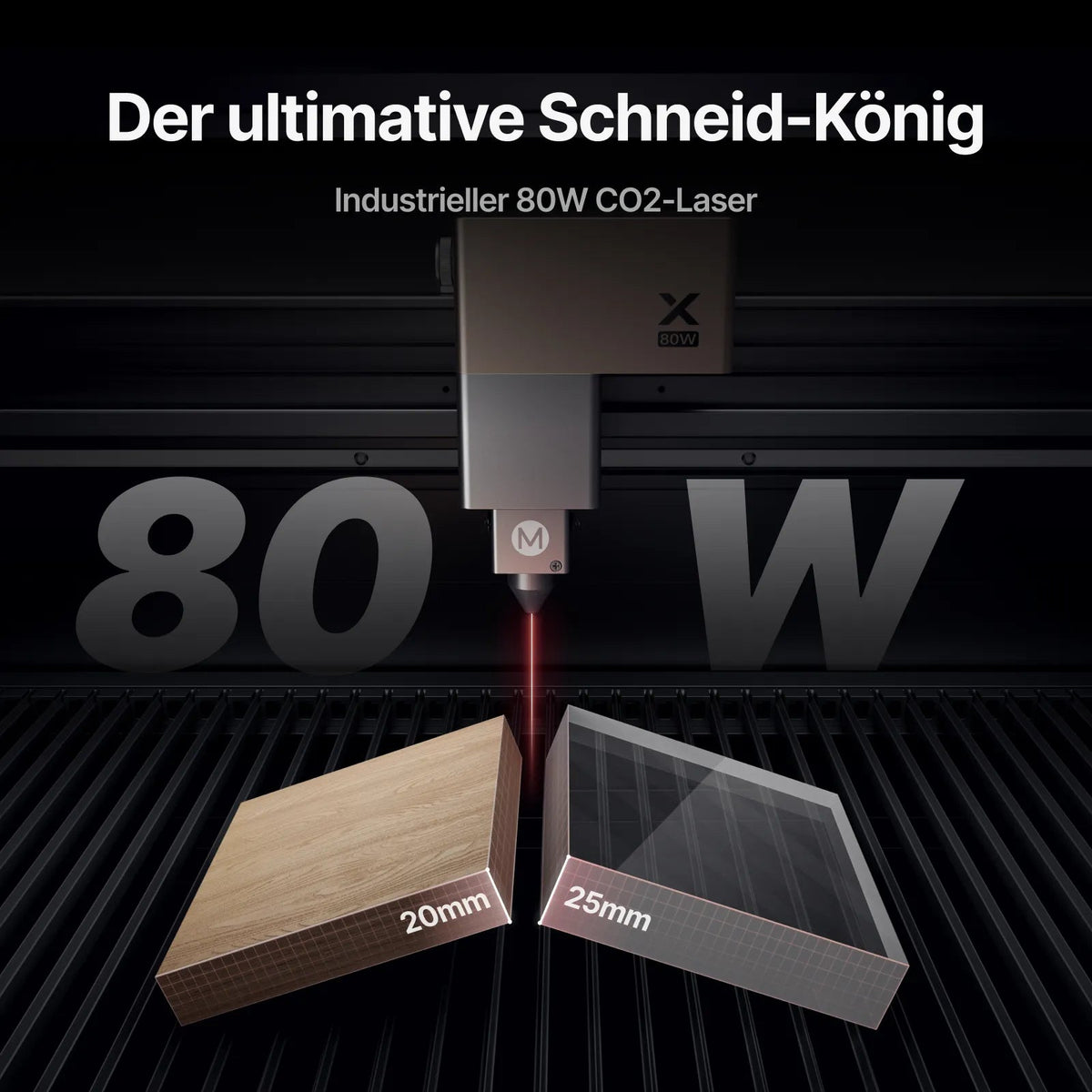 xTool P3 80 W CO2-Laser mit intelligenter Automatisierung