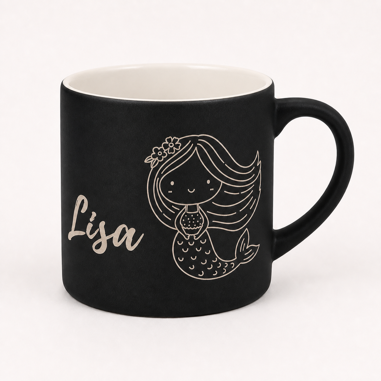 Personalisierte Lasertasse für Kinder mit Name – 180 ml Kindertasse graviert