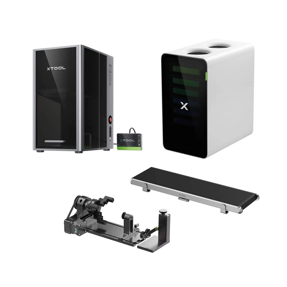 xTool F2 Ultra 60W MOPA & 40W Dioden-Dual-Lasergravierer, Conveyor & Deluxe Bundle