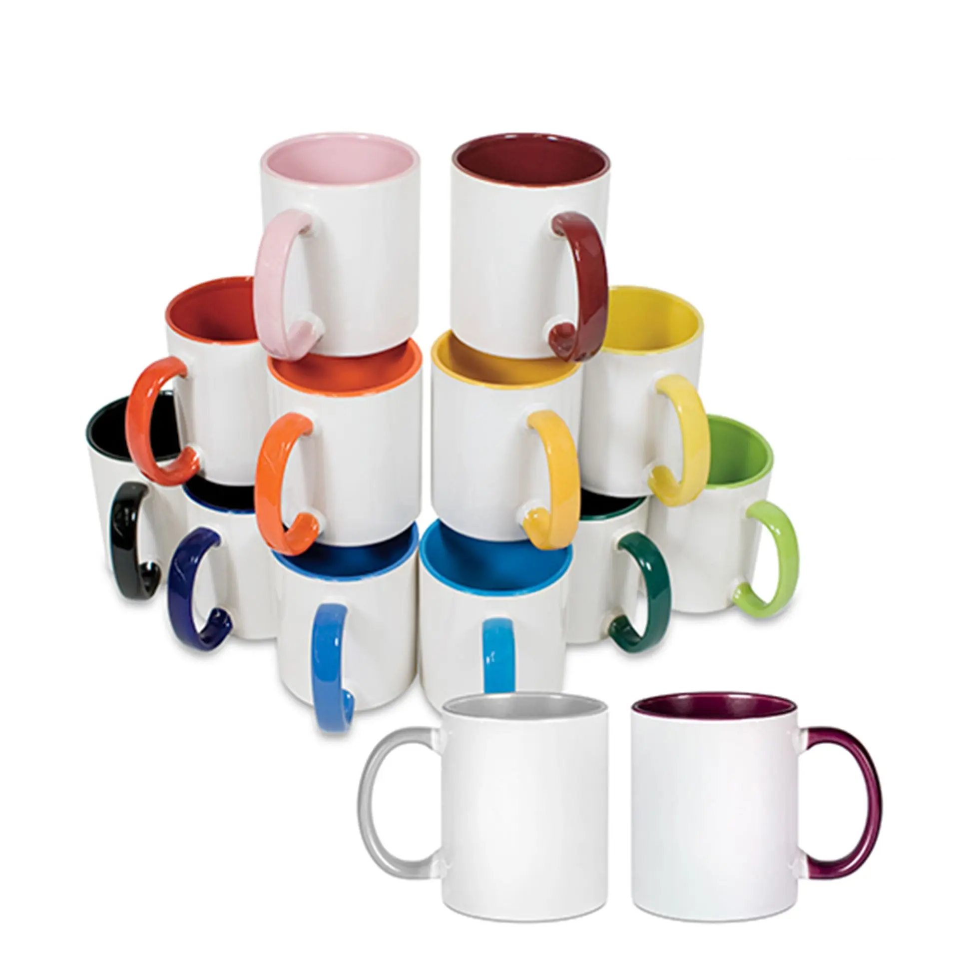 Keramiktasse TWO TONES 2 Farbig Sublimation Becher Fototasse Rohling 11 oz/330 ml