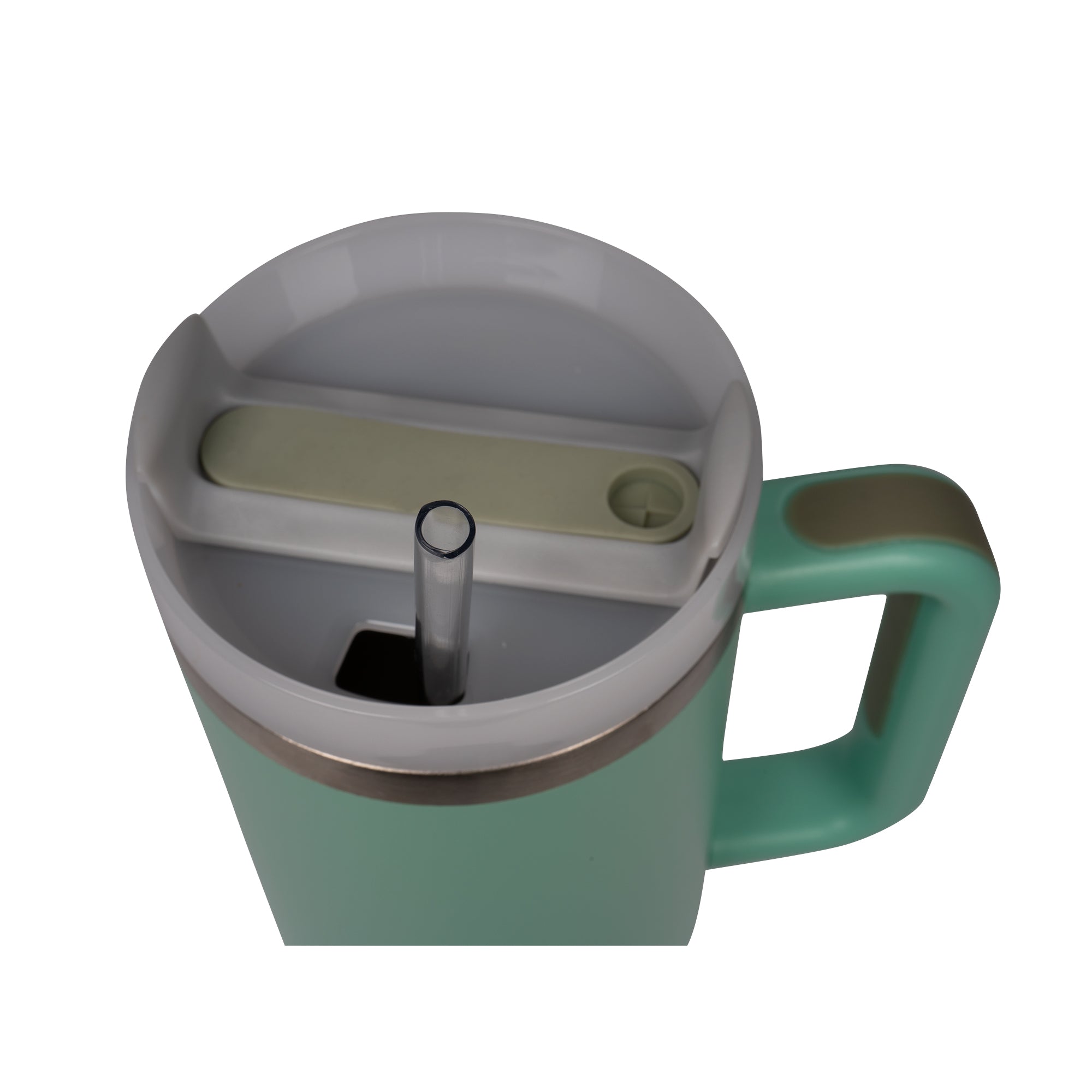 Edelstahl-Thermo-Becher mit Griff und Deckel 40oz 1,2 Liter für Laser & UV Druck