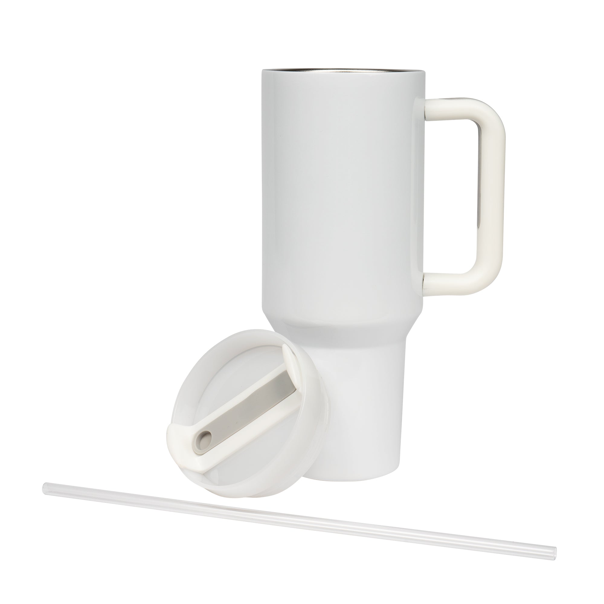 Edelstahl-Thermo-Becher mit Griff und Deckel 40oz 1,2 Liter