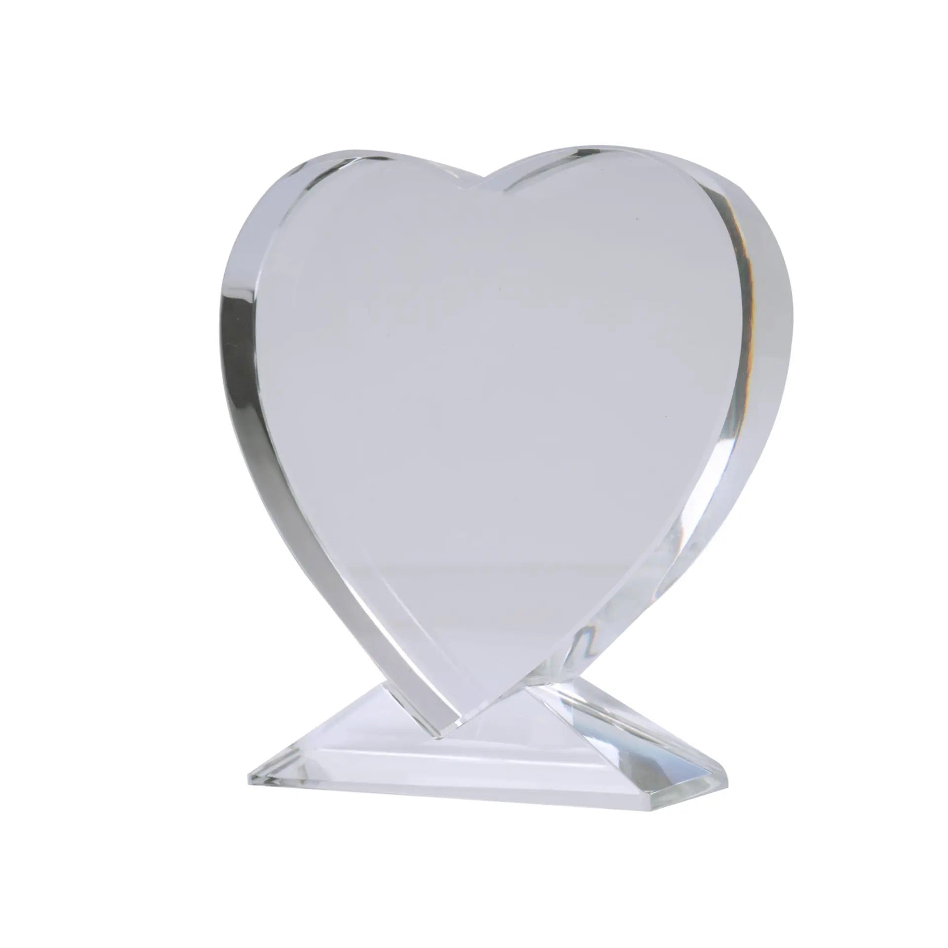 Glaskörper in Herzform mit Glassockel – 100 x 105 x 35 mm