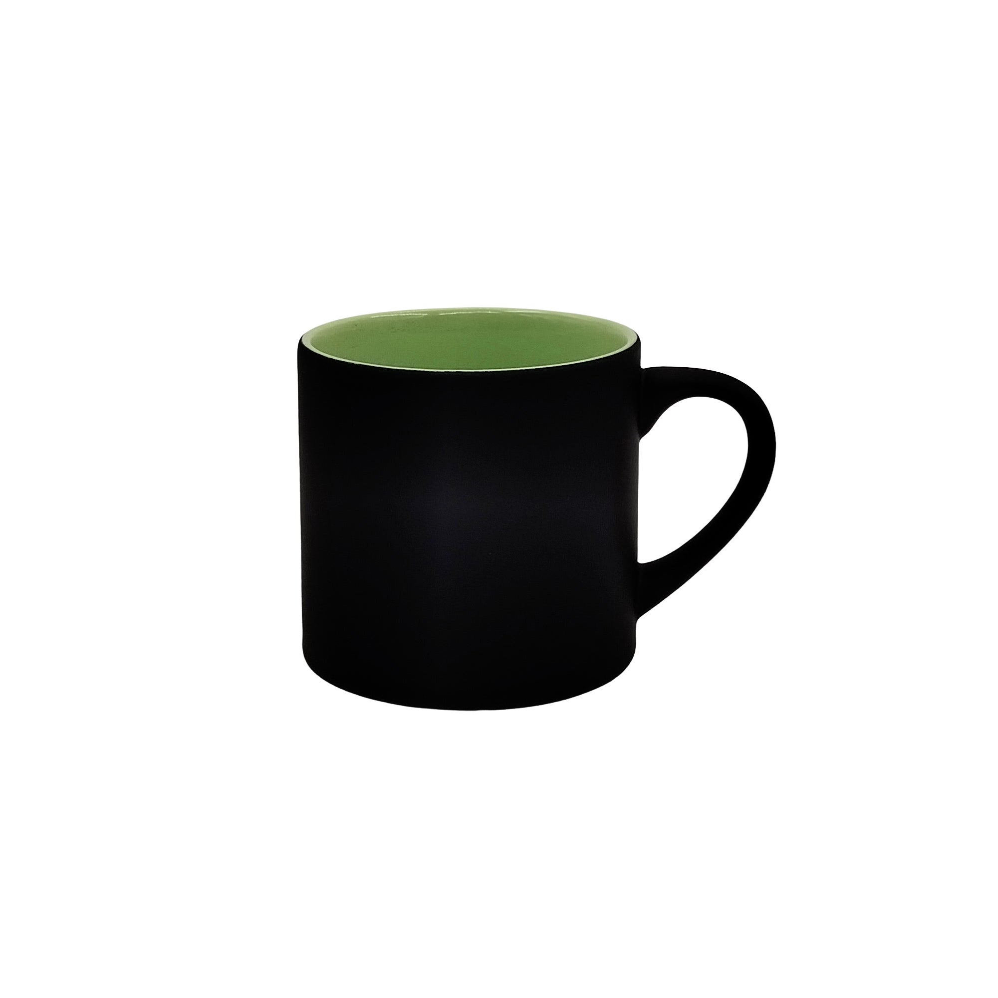 Lasertasse KONTRAST 6 oz – außen schwarz-matt, innen farbig
