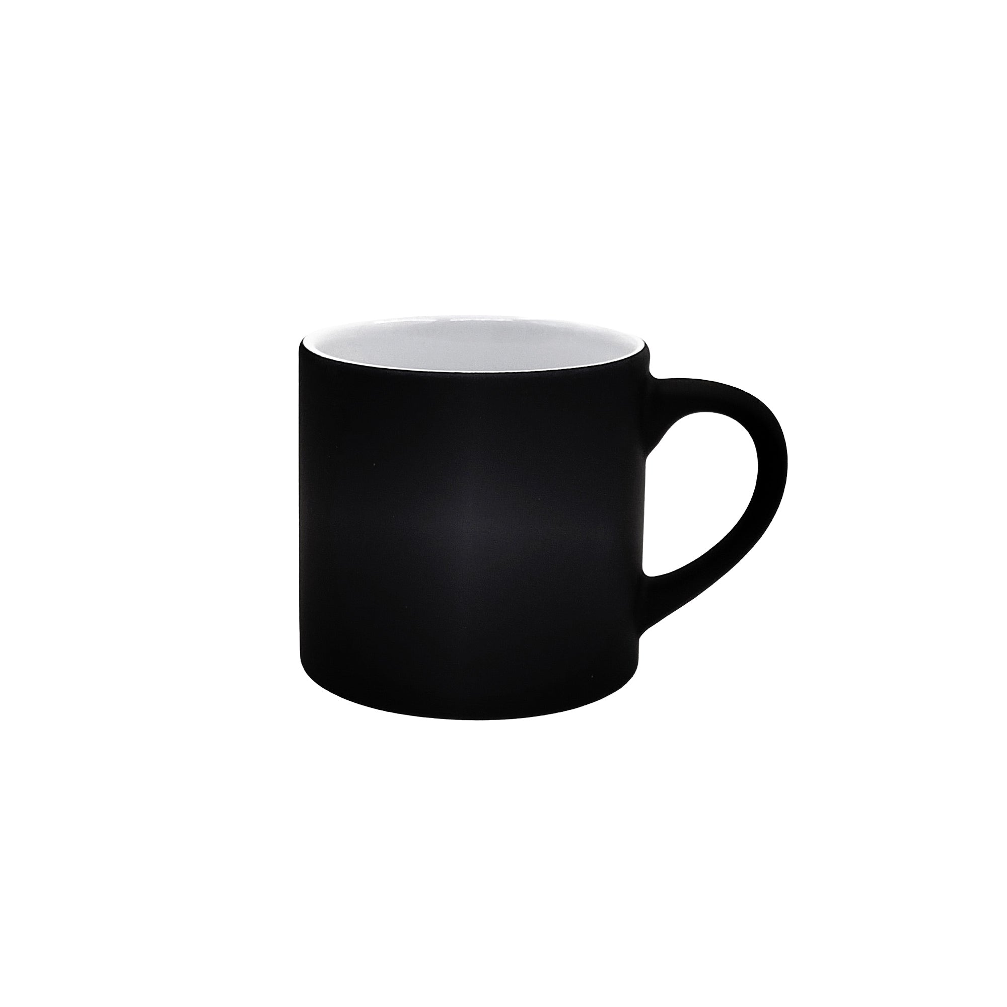 Lasertasse KONTRAST 6 oz – außen schwarz-matt, innen farbig