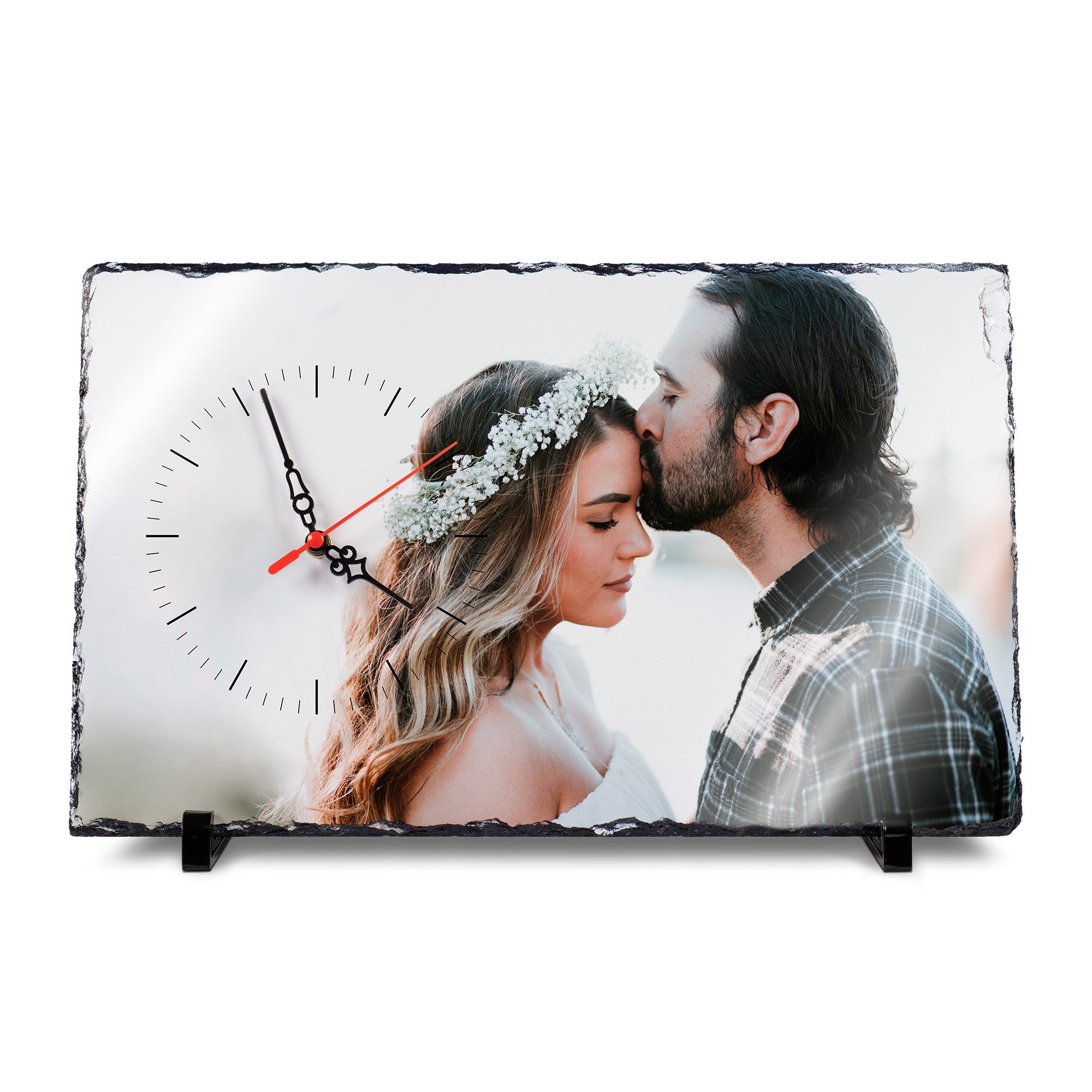 Tischuhr aus Schiefer Rechteck Sublimation