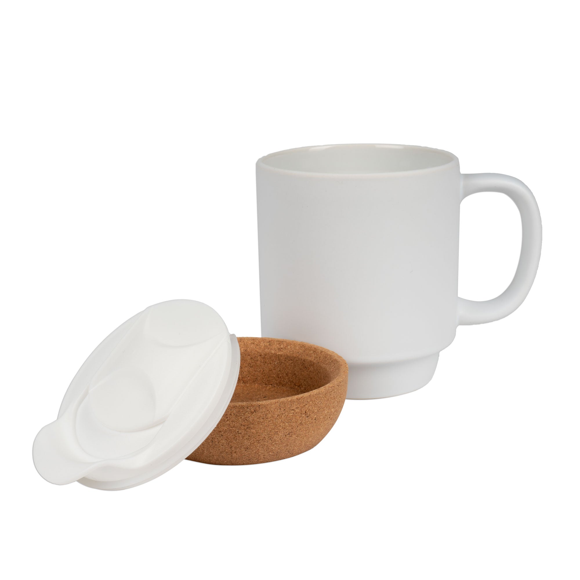 Keramiktasse mit abnehmbarem Korksockel - Sublimation - 330ml