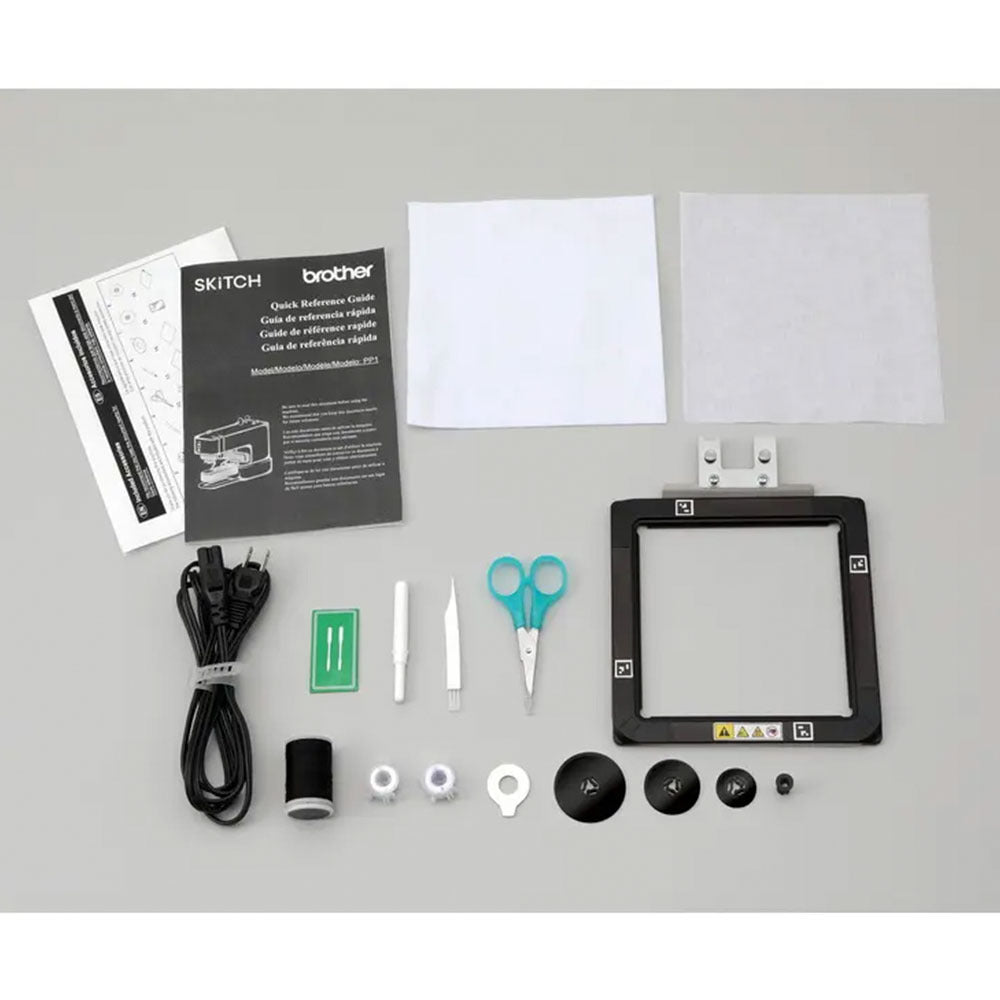Brother PP1 "Skitch" - Freiarm-Stickmaschine Artspira Verbindung, grau/schwarz