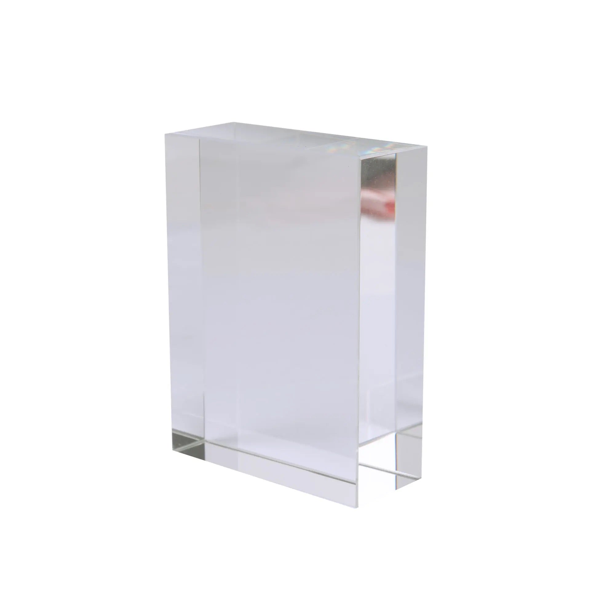 Rechteckiger Glaskörper für Lasergravur – 60 x 80 x 25 mm
