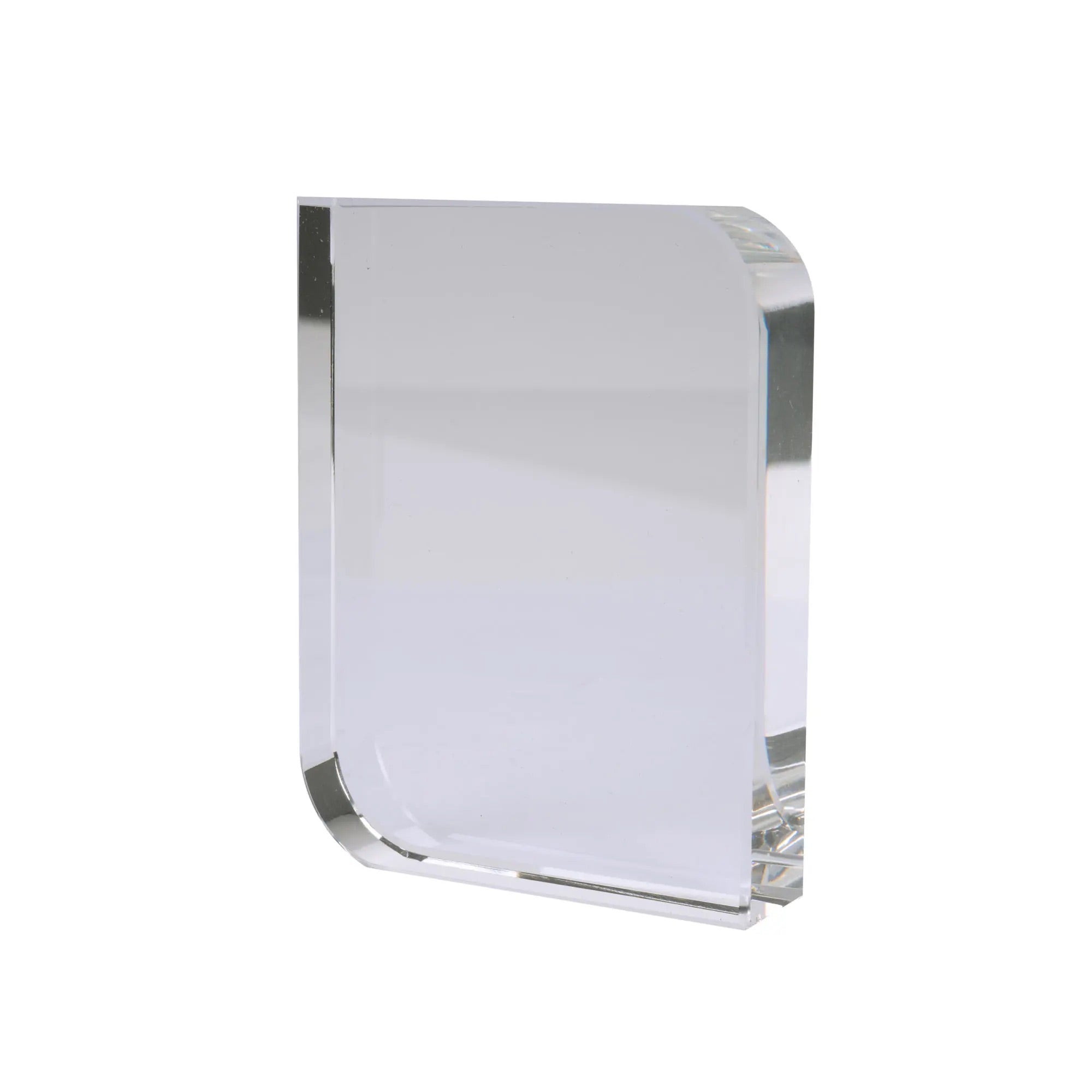Glaskörper für Lasergravur 80 x 60 x 25 mm mit zwei gerundeten Ecken