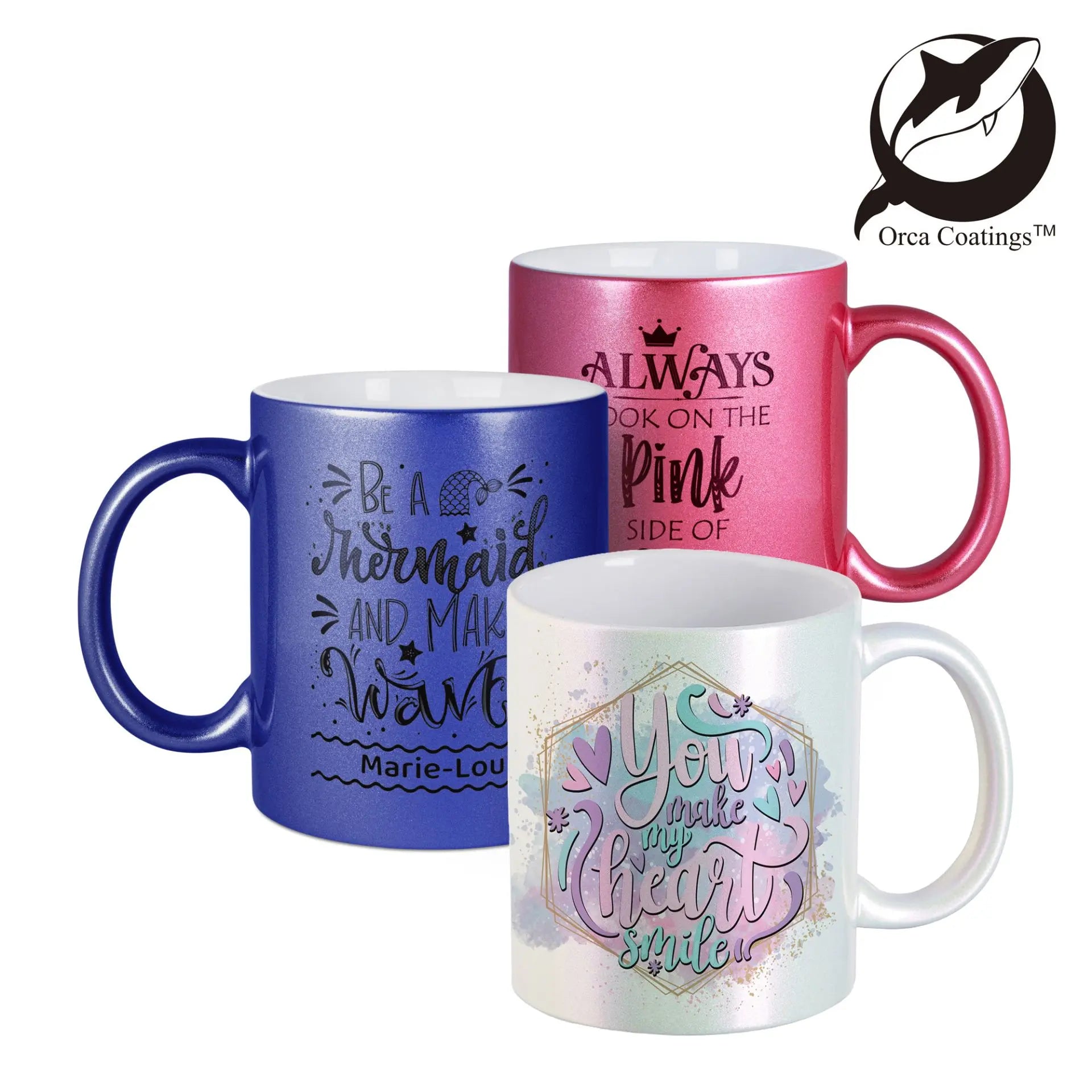 Keramiktasse Perlmutteffekt Sublimation Becher Fototasse Rohling