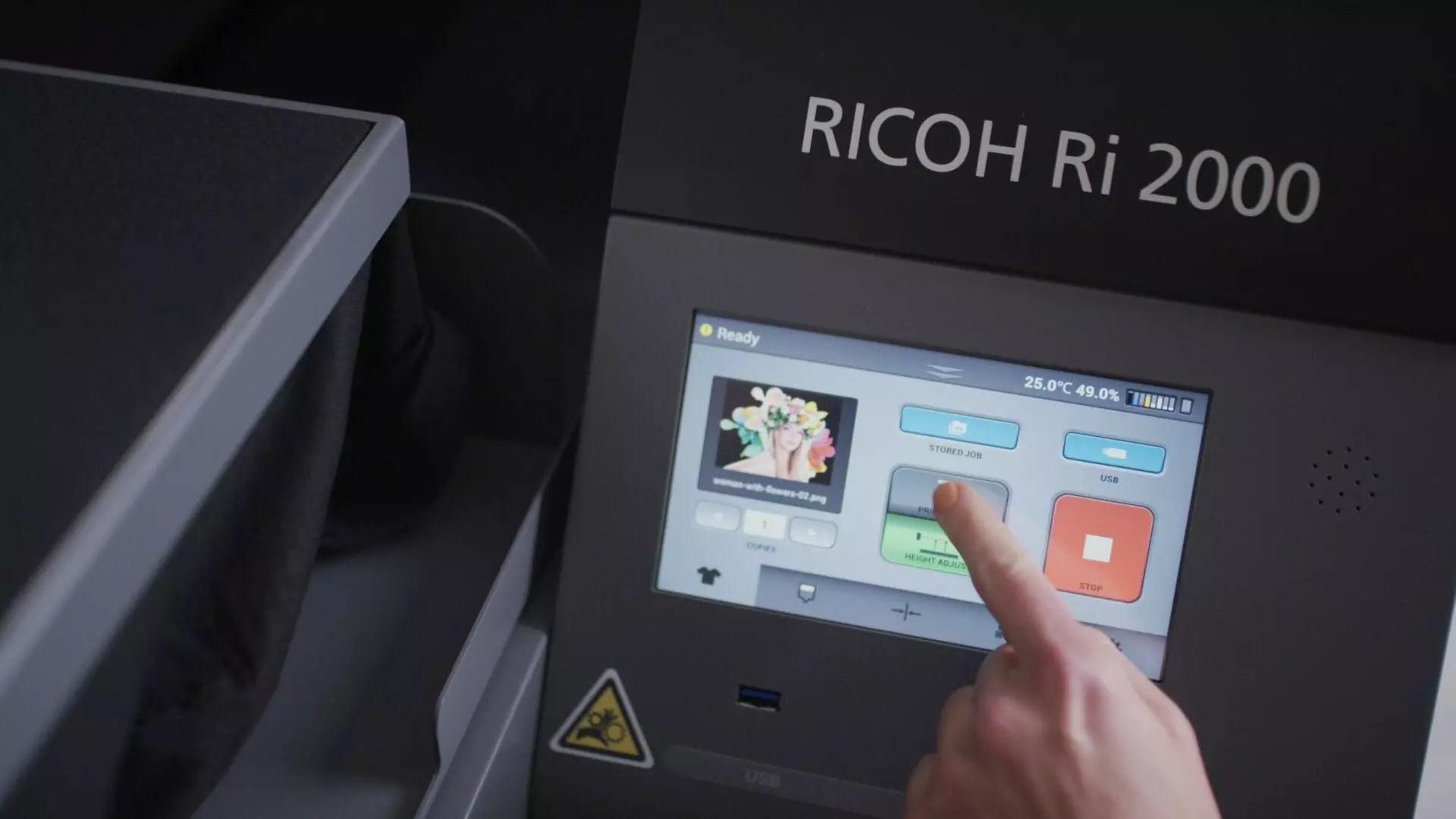 RICOH Ri 2000 Einpaletten-Produktionsdrucksystem für DTG und DTF Drucker