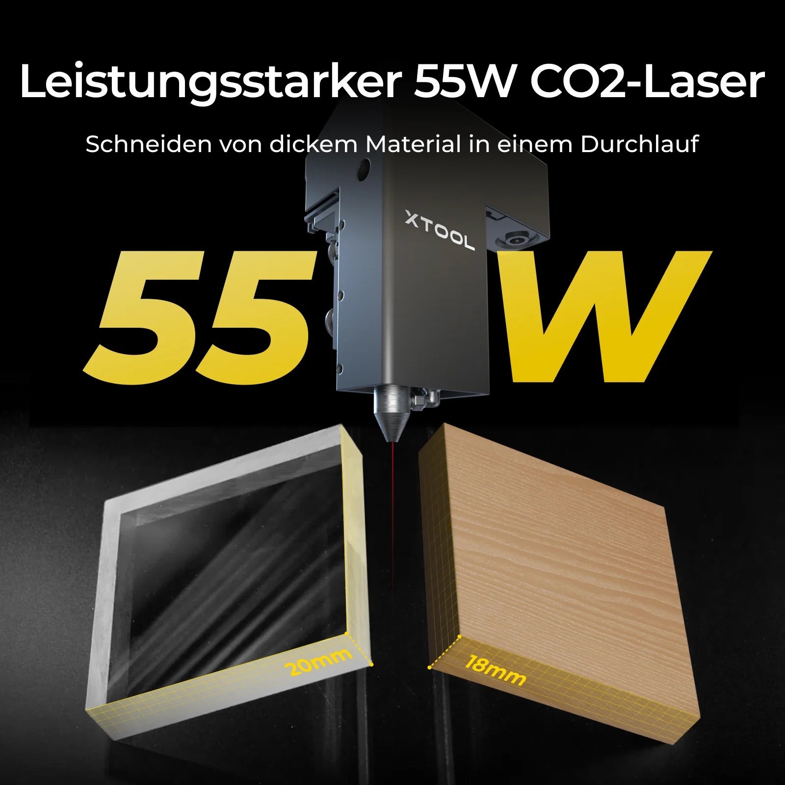 xTool P2S 55W Desktop CO2 Laser Cutter Versatile Bundle